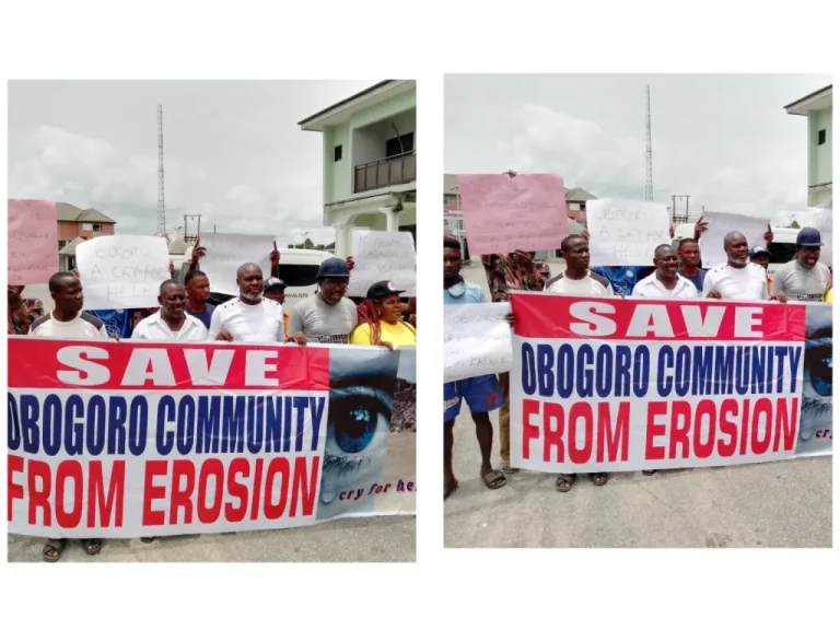Landlords, Residents Protest As Coastal Erosion Wreaks Havoc In Bayelsa