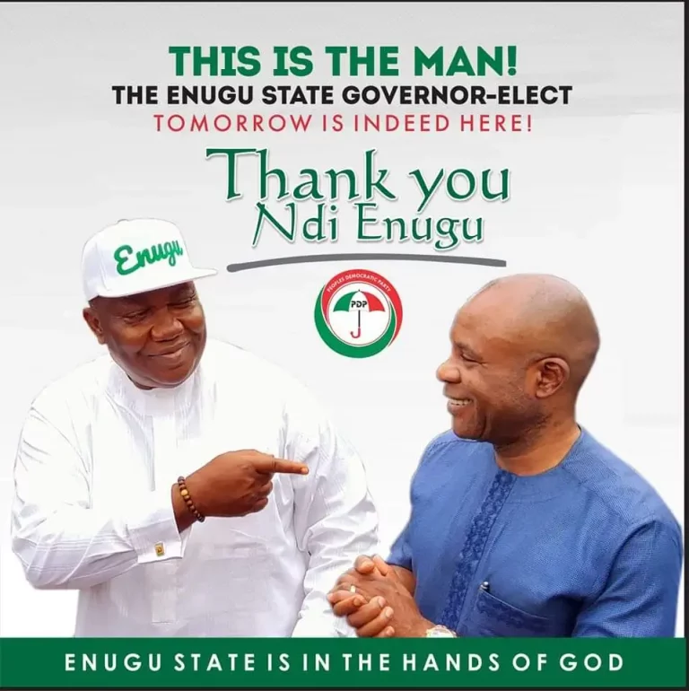BREAKING: PDP’s Peter Ndubuisi Mbah Declared Governor-elect Of Enugu