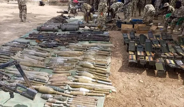 Troops Uncover ISWAP Underground Armoury, Recovers Catch Of Arms In Sambisa