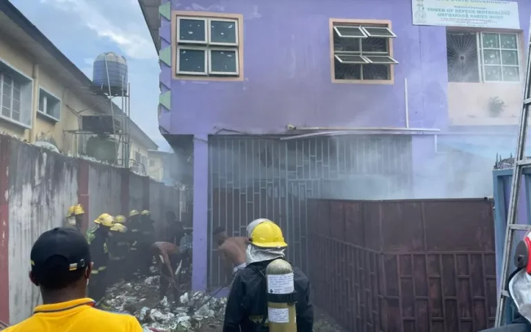 Seven Children Rescued As Fire Burns Down Orphanage Home In Lagos