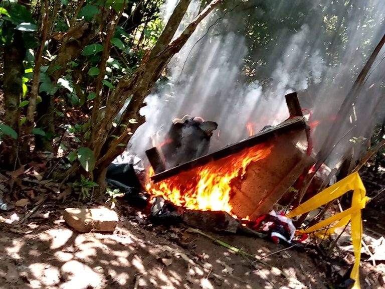 Pictures: Nigeria Military Troops Clear IPOB/ESN Camps In Okigwe, Imo, Recover Fresh & Old Corpses