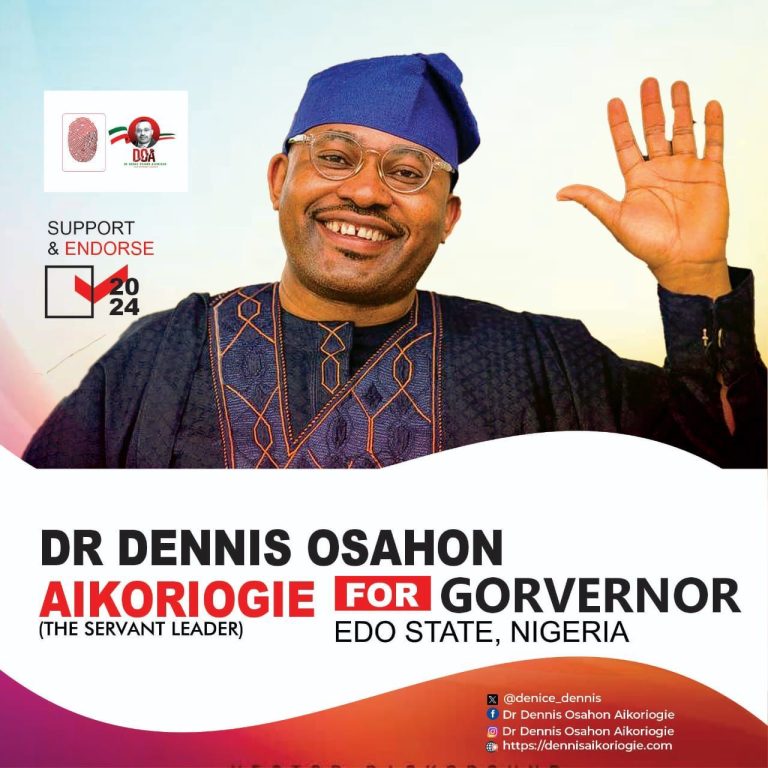 Edo2024: Dr. Dennis Osahon Aikoriogie Plans to Revolutionize Edo State’s Digital Economy