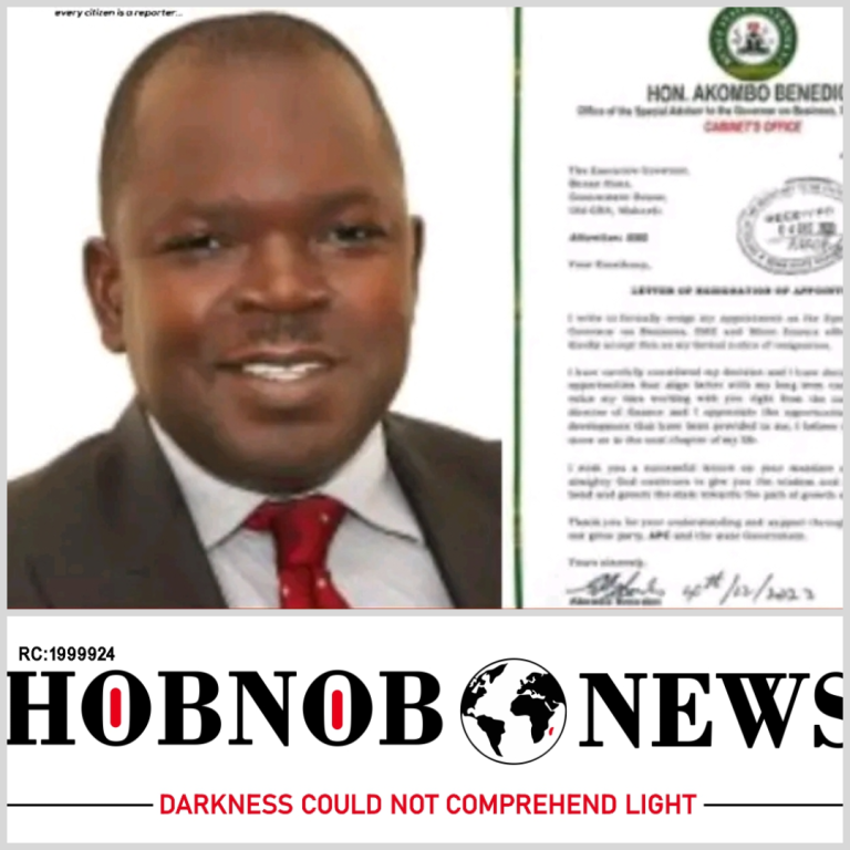 BREAKING NEWS: Special Adviser to Governor of Benue State on Business, SME and Micro Finance Resigns
