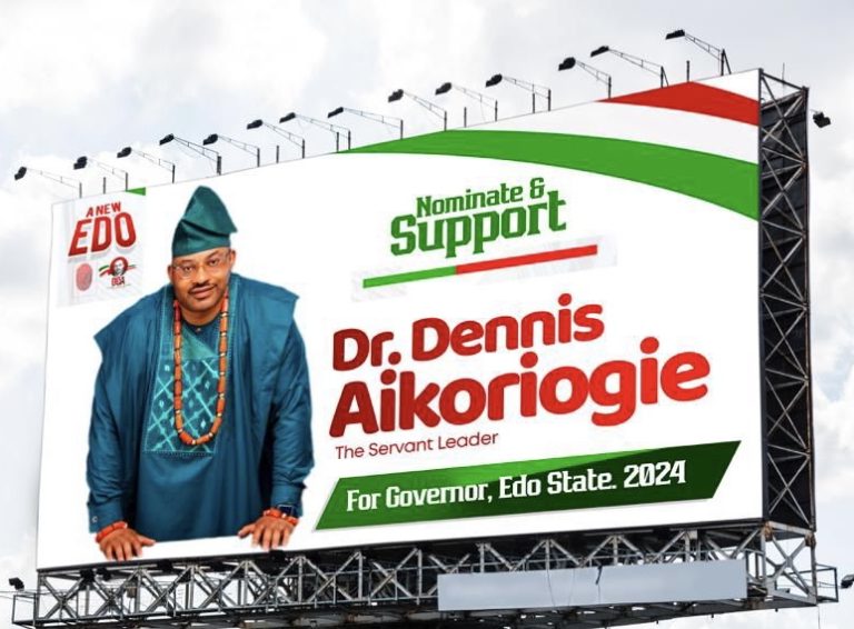 EDO2024 GOVERNORSHIP: Dr. Dennis Osahon Aikoriogie, the Better Option for a Prosperous Edo State