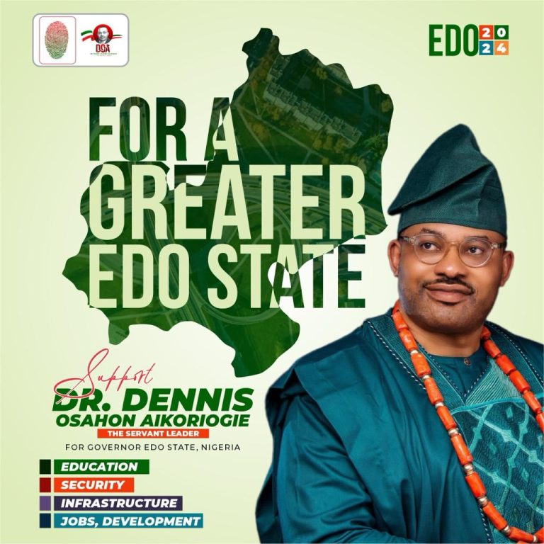 Dr Dennis Osahon Aikoriogie speaks on diversifying Edo State economy