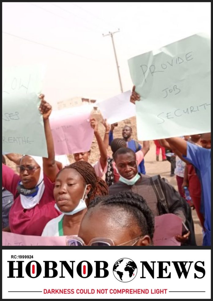 Abuja Nurses And Midwives Protest New Certificate Verification Guidelines by NMCN