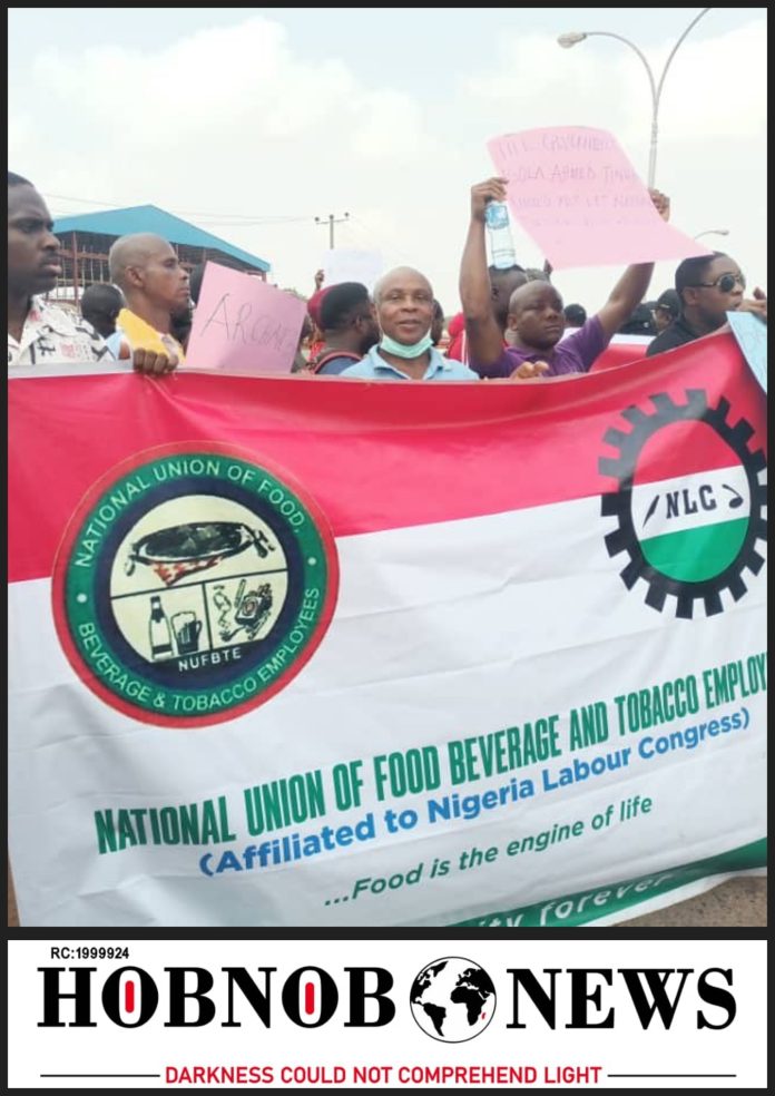 NLC, TUC Protest Against Ban Of Alcoholic Satchets By NAFDAC