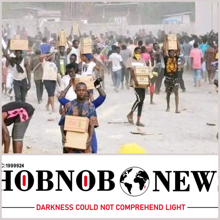BREAKING NEWS ALERT: Residents Invade NEMA Warehouse In Abuja, Loot Foodstuffs, Others Amid Hardship