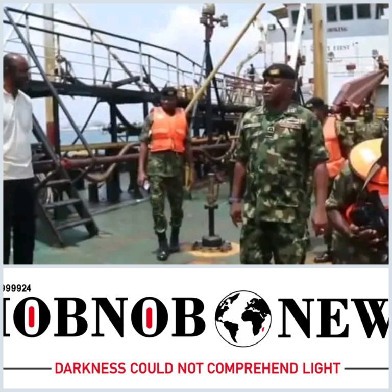 Nigerian Navy Intercepts Ship Carrying 2 Million Litres of Stolen Fuel to Benin Republic, Arrest Ghanaian, 12 Other Crew Members