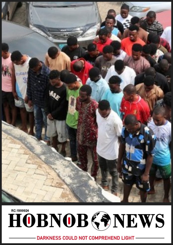 EFCC Arrests 64 Suspected Internet Fraudsters in Osun State Raid, Recovers Exotic Cars