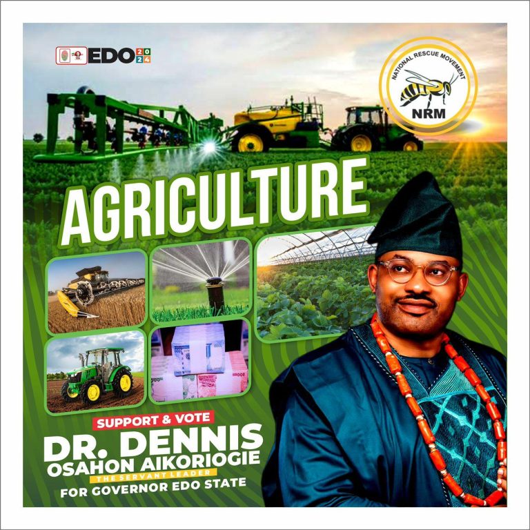 Dr. Dennis Osahon Aikoriogie Pledges to Make Agriculture a Top Priority in Edo State