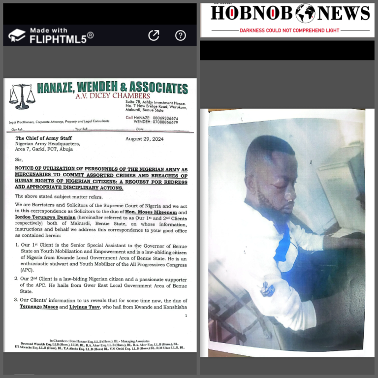 Army Chief, Police Inspector-General Receive Petitions To Probe Benue Governor Alia’s Aides For Using Soldiers, Policemen To Brutalise APC Members