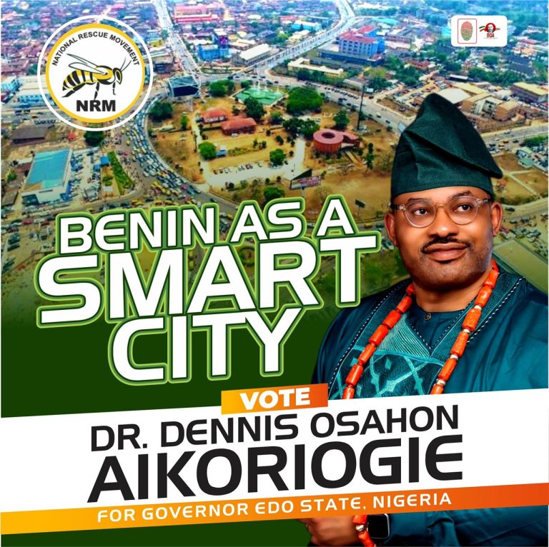 NRM Gubernatorial Candidate Dennis Osahon Aikoriogie Unveils Plans to Turn Benin City into a Smart City in Edo State