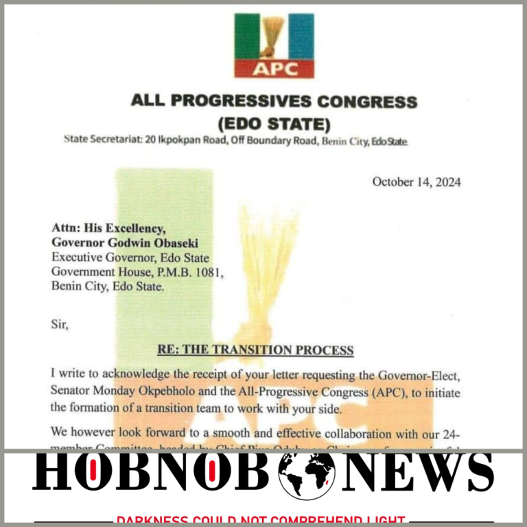 APC Unveils 24-Member Transition Committee for Edo State