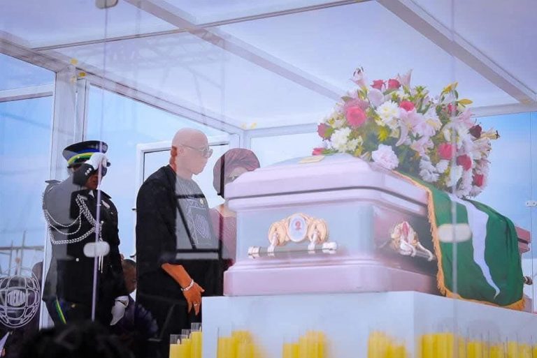 Akwa Ibom Governor Pays Emotional Tribute to Late Wife at Funeral Service