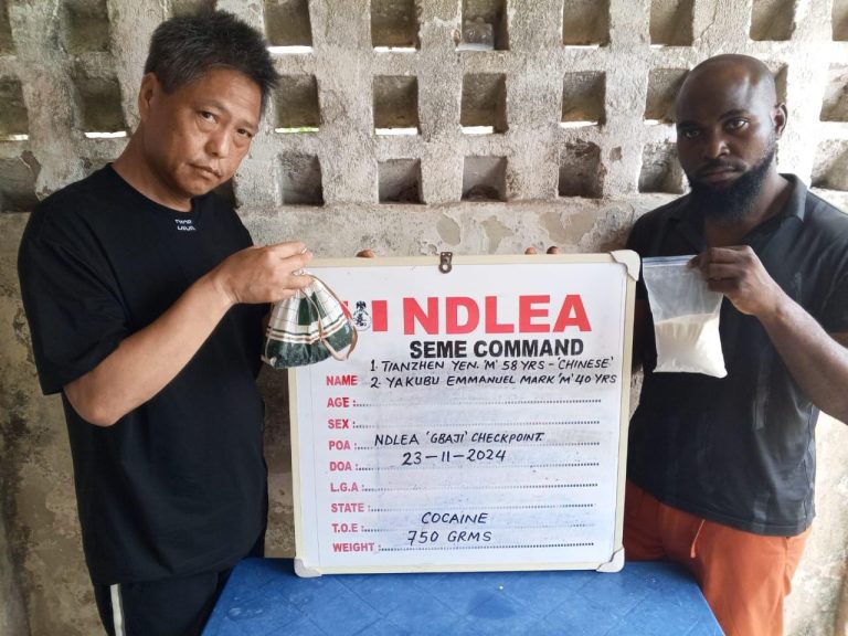 Chinese Drug Lord Arrested in Lagos as NDLEA Seizes N4.3 Billion Worth of Illicit Drugs