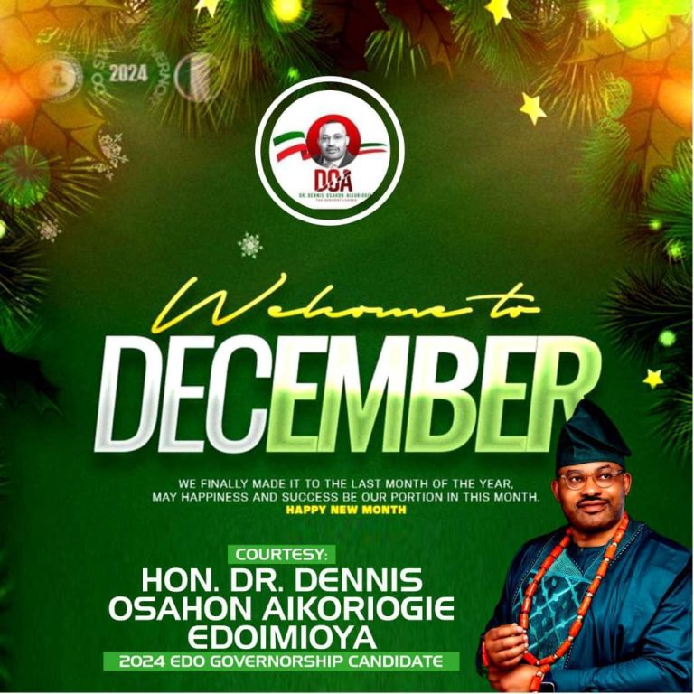 A Message of Hope and Unity from Dr. Dennis Osahon Aikoriogie Edoimioya