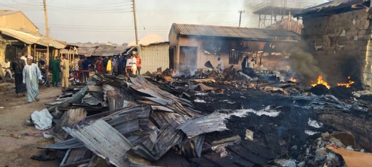 Inferno Devastates Lafia Modern Market: Over 30 Shops Razed, Millions in Goods Lost