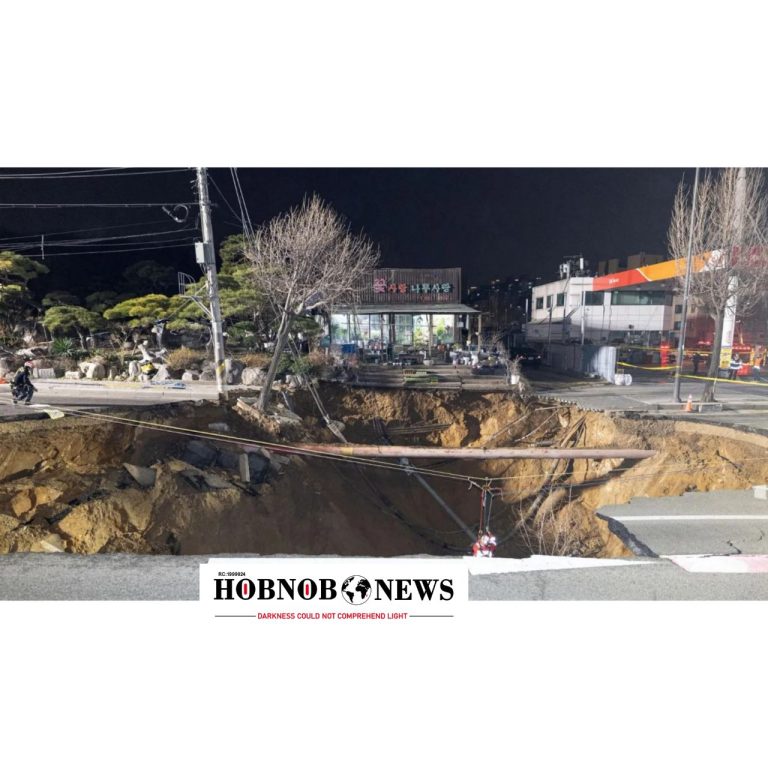 Motorcyclist Found Dead After Falling into Massive Sinkhole in Seoul