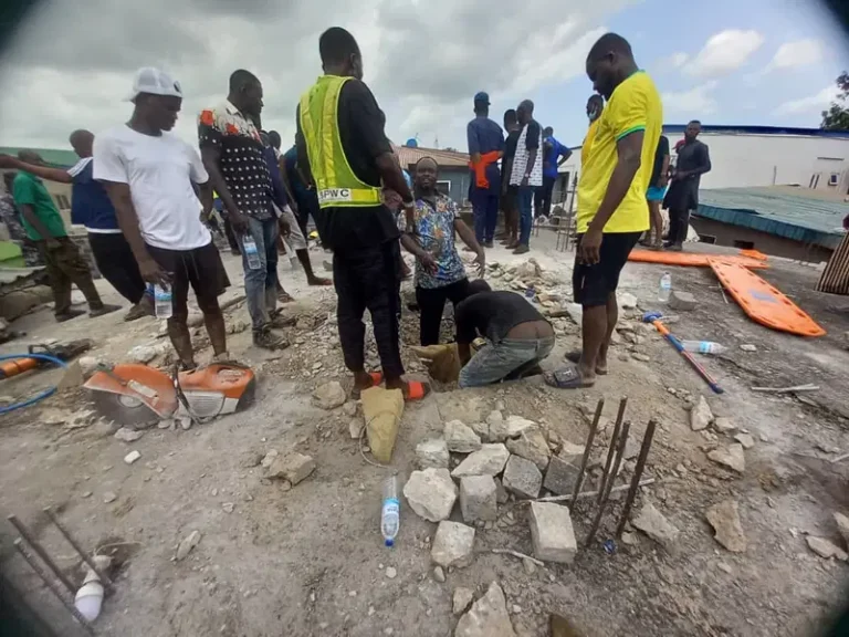 Disaster: 9 Rescued Alive as Three-Storey Building Collapses in Lagos