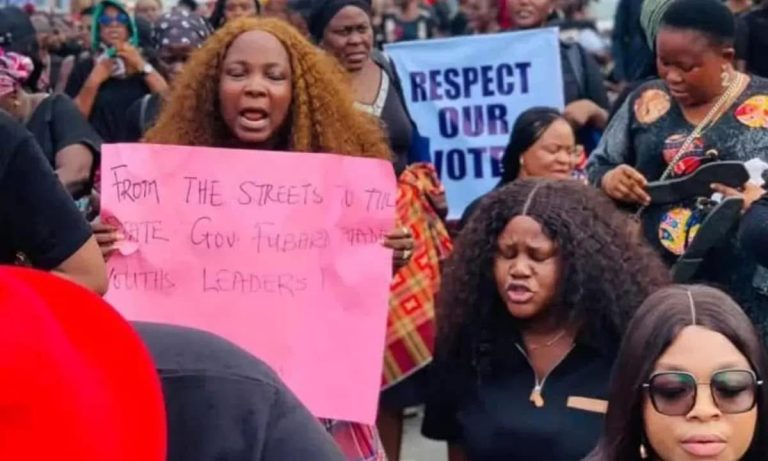 Rivers Women Rally for Peace, Demand Reinstatement of Governor Fubara