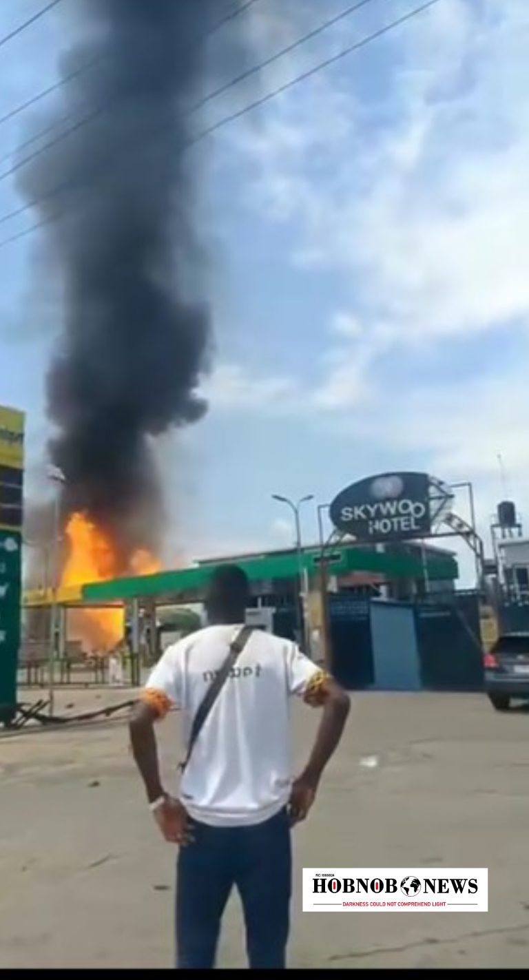 Massive Fire and Explosion Rock Nobpet Filling Station Opposite Port Harcourt Air Force Base