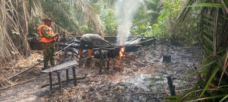 Military Destroys 19 Illegal Refineries, Recovers Over 589,000 Litres of Stolen Petroleum in Niger Delta