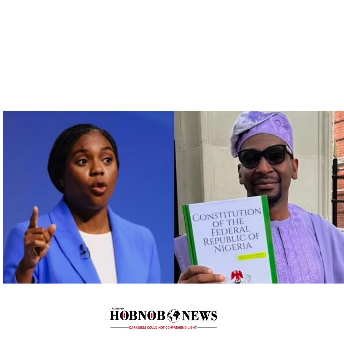 UK-Based Nigerian Delivers 1999 Constitution to Kemi Badenoch After Controversial Citizenship Remarks