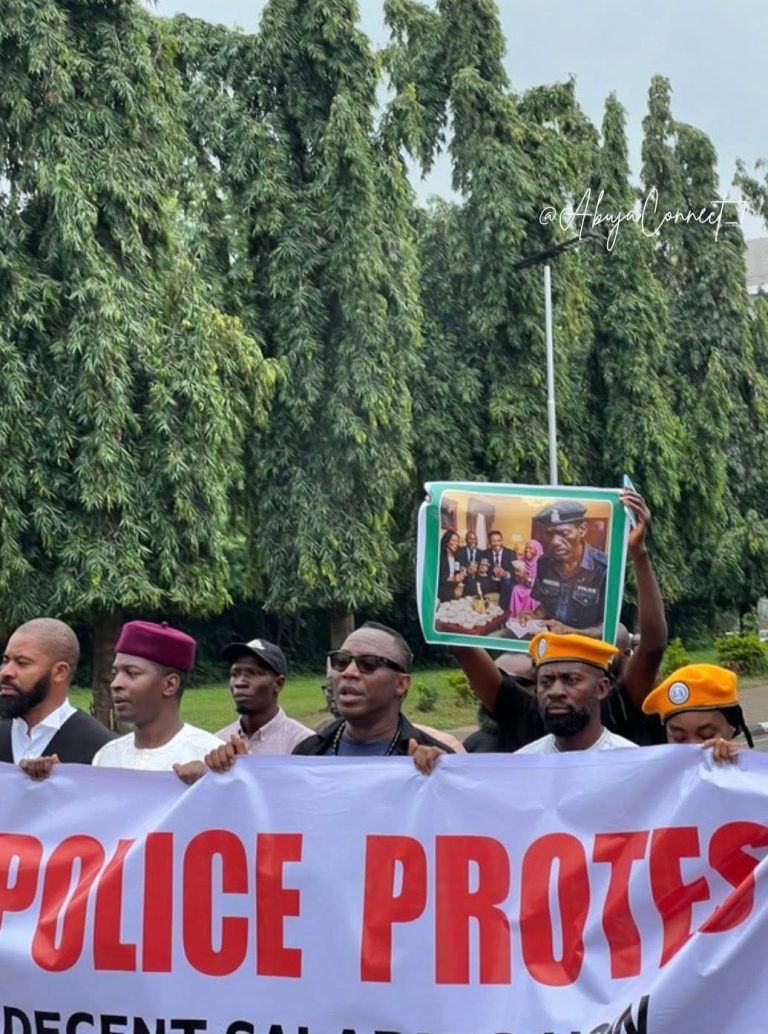 Sowore Leads Protest in Abuja, Demands Better Pay and Pensions for Police Officers