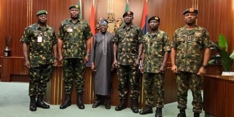 President Tinubu Meets Newly Appointed Service Chiefs