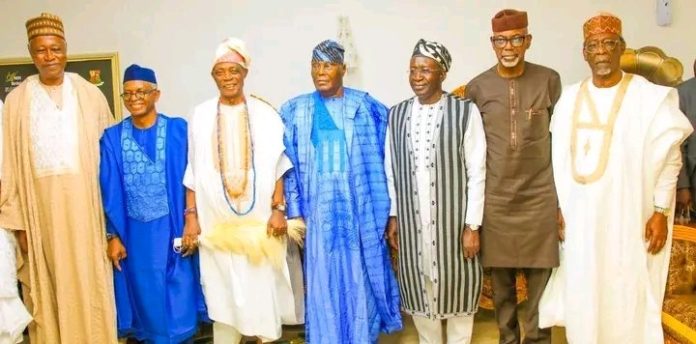 Atiku, El-Rufai, Ayu visit Olubadan, Oba Ladoja in Ibadan