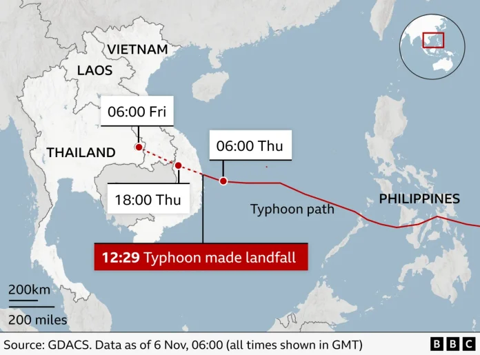Typhoon Kalmaegi Heads for Cambodia After Leaving Nearly 200 Dead in Philippines and Vietnam