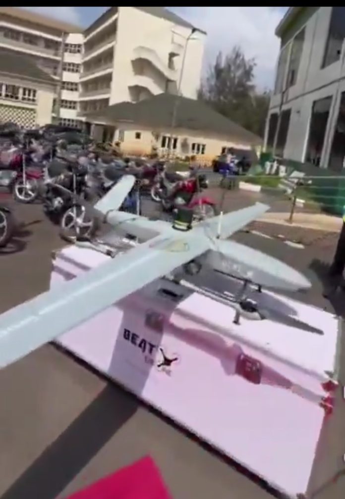 Enugu State Governor Peter Mbah has unveiled a new set of high tech security equipment designed to strengthen surveillance and crime prevention across the state. The rollout includes drones, patrol vehicles, motorcycles, bulletproof vests and communication gear. The initiative was presented through the Enugu State Security Trust Fund as part of efforts to enhance rapid response operations. The equipment consists of two long range surveillance drones, ten Hilux patrol vans, forty motorcycles and four hundred bulletproof vests and helmets. Officials say the drones are capable of night time and thermal imaging, which can assist in monitoring remote areas and tracking suspicious movements. The move follows earlier investments by the administration, including a Command and Control Centre and artificial intelligence enabled cameras deployed across the state. Although some online claims suggest that newly formed forest guards have been armed with modern rifles as part of this expansion, government statements and verified news reports have not confirmed that detail. The equipment announced so far has been described broadly as security assets for state wide operations rather than for a specific unit. Governor Mbah said the aim is to consolidate recent gains in security and make Enugu safer for residents and investors. He noted that violent crime in the state has dropped significantly since the administration began its reforms. Security officials added that the upgraded tools will support intelligence driven patrols in both urban and rural areas. The state government has not issued any formal statement linking the equipment to forest guard operations, nor has it confirmed any arming of such a unit. Further clarification is expected as the new assets are deployed across the security architecture.